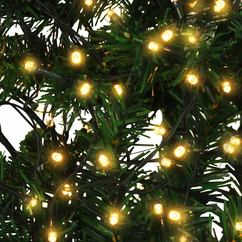 Artificial Pre-lit Christmas Tree Thick Branches Green 120 cm