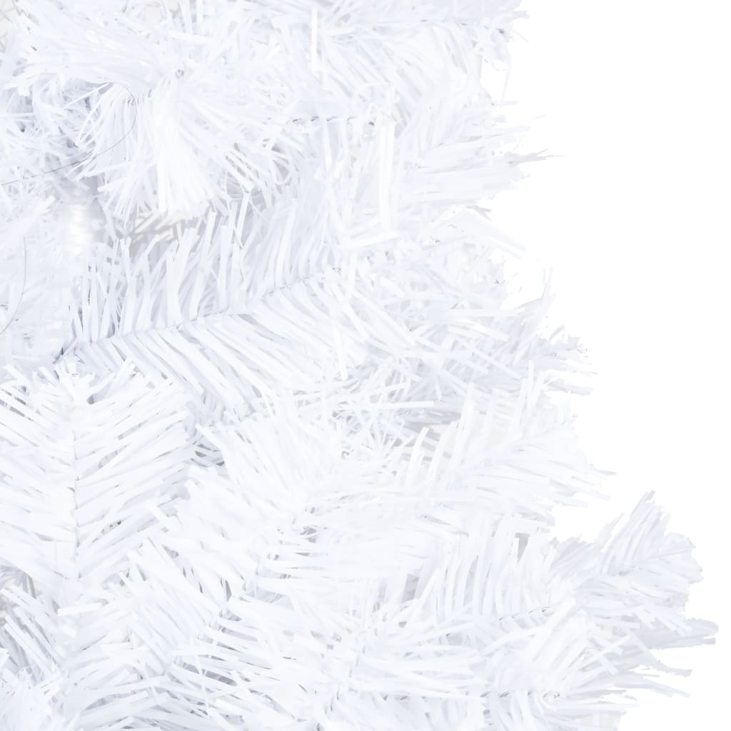 Artificial Pre-lit Christmas Tree with Thick Branches White 210 cm