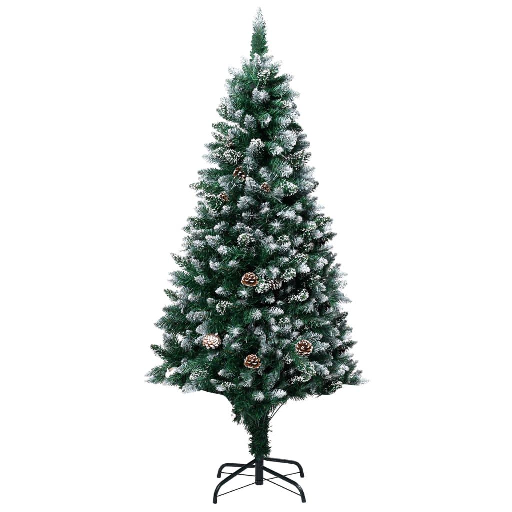 Artificial Pre-lit Christmas Tree with Ball Set&Pine Cones 240 cm