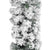 Christmas Garland with LEDs&Flocked Snow Green 5 m PVC