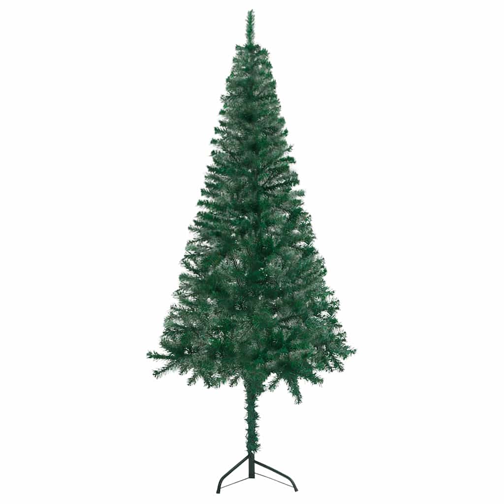 Corner Artificial Pre-lit Christmas Tree Green 240 cm PVC