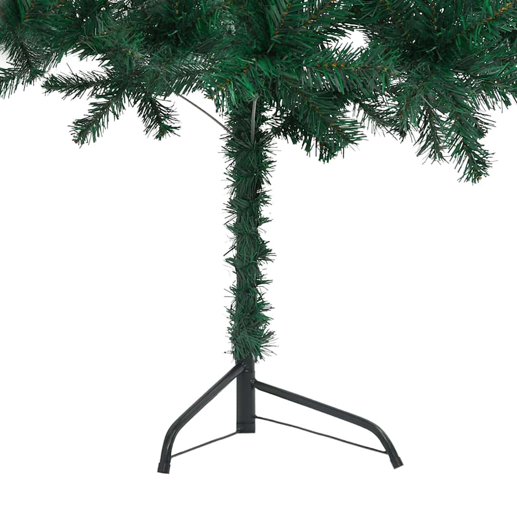 Corner Artificial Pre-lit Christmas Tree Green 240 cm PVC