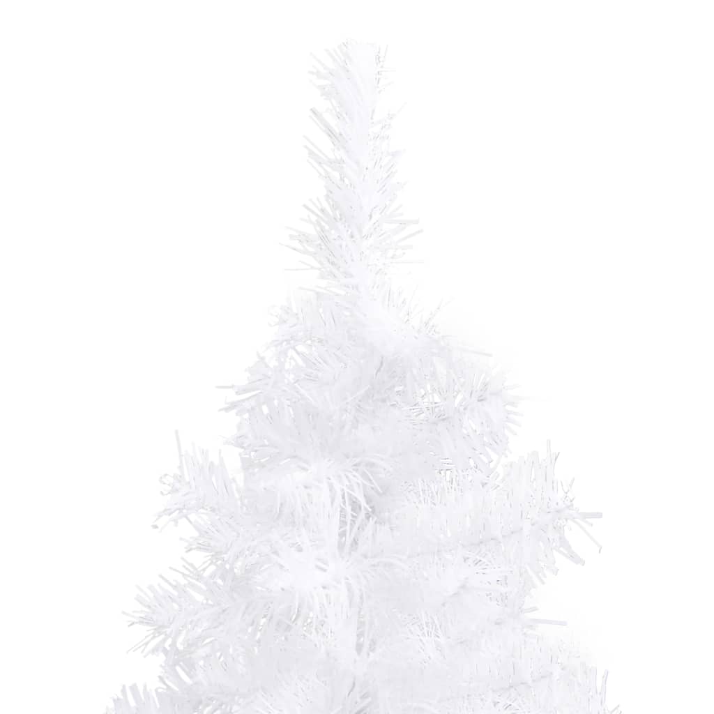 Corner Artificial Pre-lit Christmas Tree White 240 cm PVC