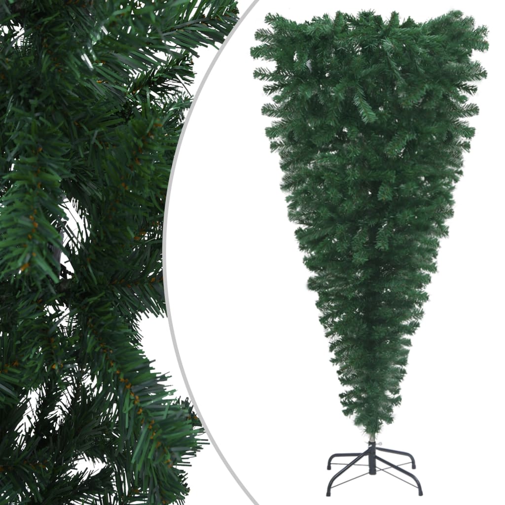 Upside-down Artificial Pre-lit Christmas Tree Green 120 cm