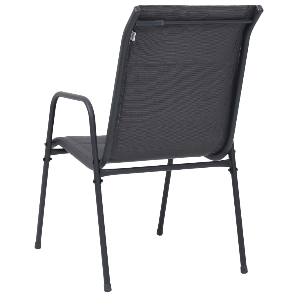 3 Piece Outdoor Dining Set Steel Anthracite