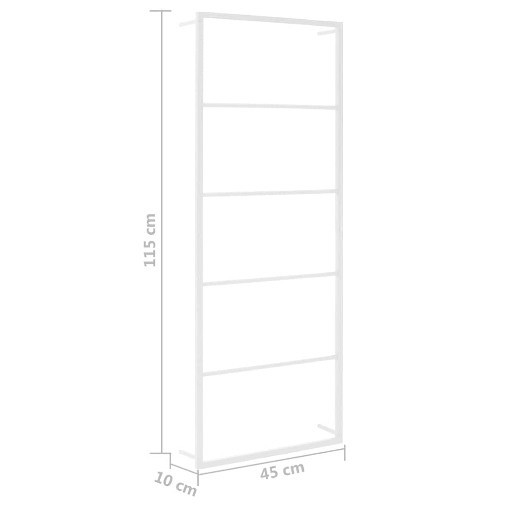 Towel Rack White 45x10x115 cm Steel