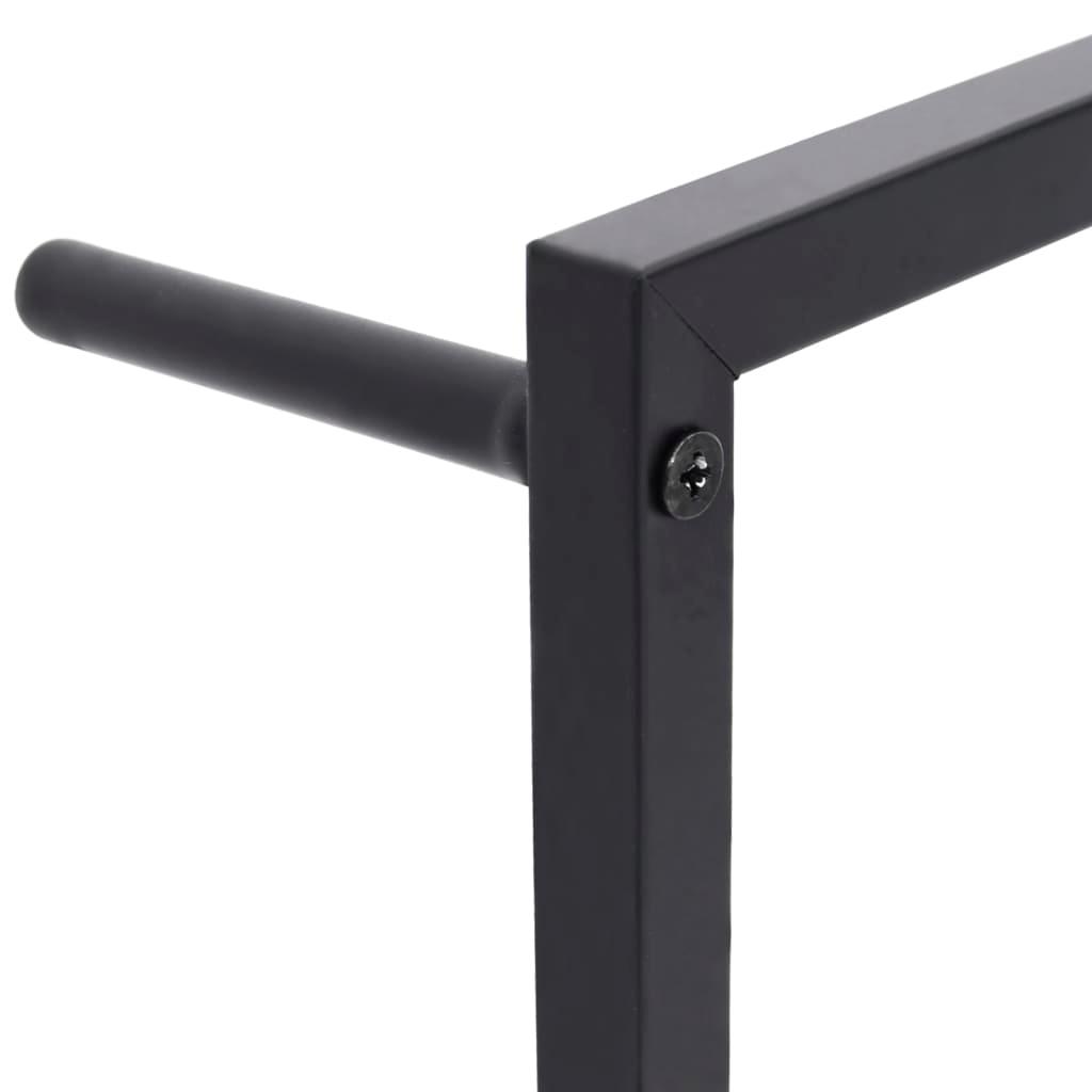 Towel Rack Black 60x10x116 cm Steel