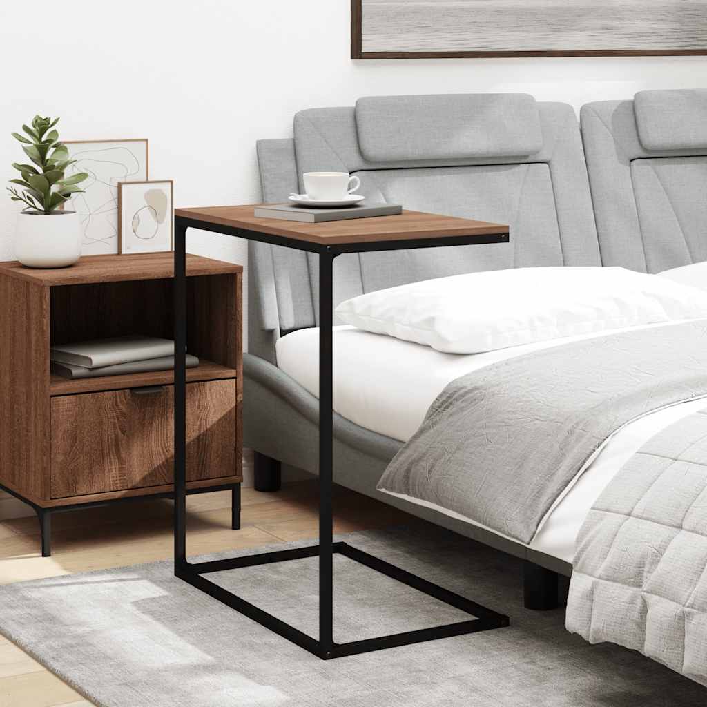 Side Table Black 55x35x66 cm Engineered Wood