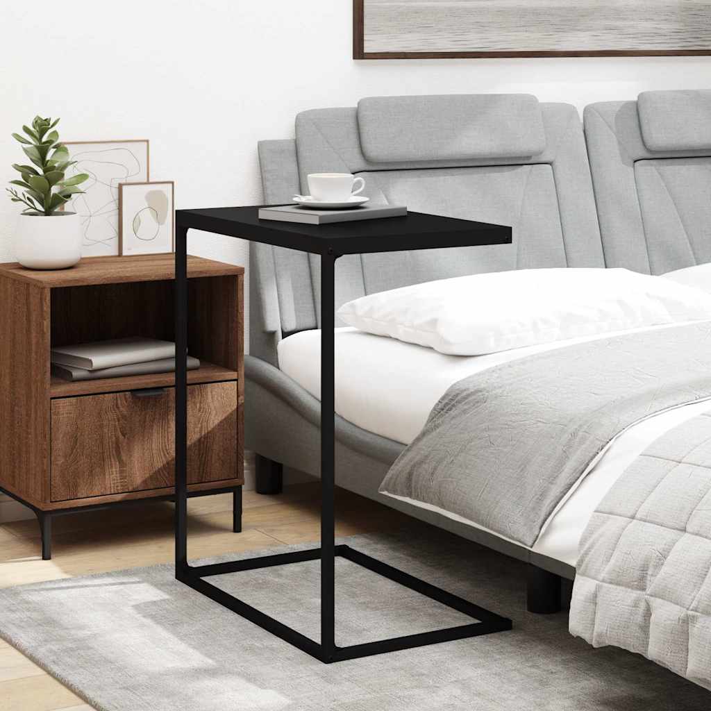 Side Table Black 55x35x66 cm Engineered Wood