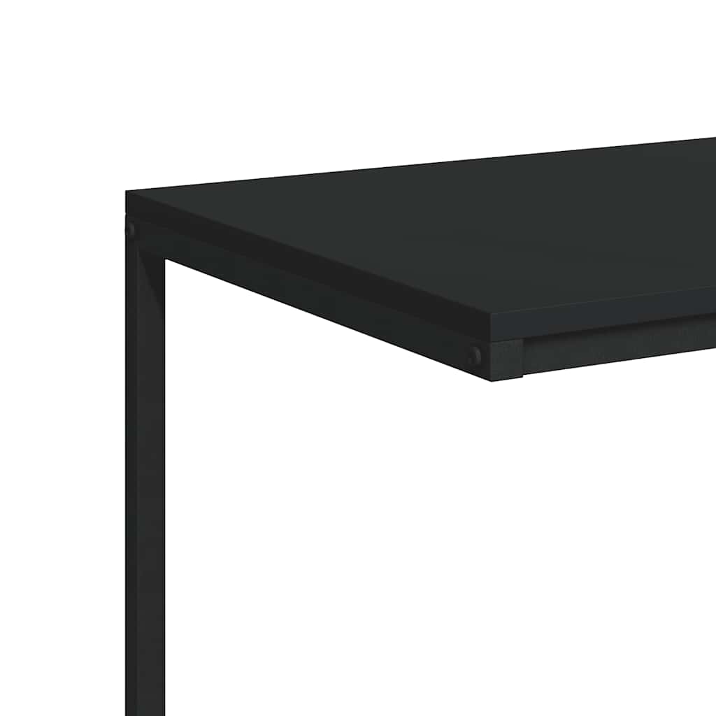 Side Table Black 55x35x66 cm Engineered Wood