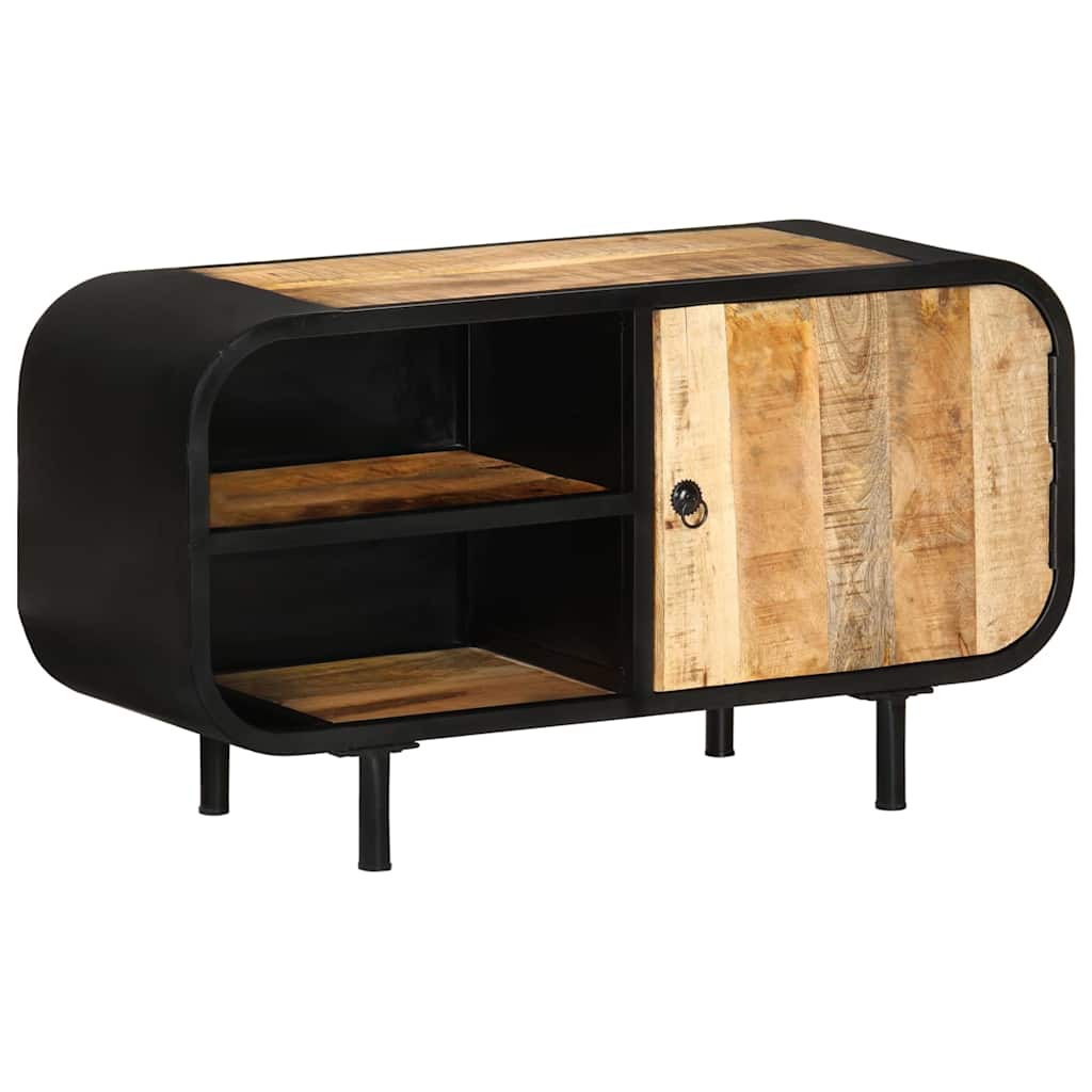 TV Cabinet 90x30x48 cm Rough Mango Wood
