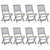 Folding Outdoor Chairs 8 pcs with Cushions Solid Acacia Wood