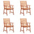 Outdoor Dining Chairs 4 pcs with Cushions Solid Acacia Wood