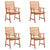 Outdoor Dining Chairs 4 pcs with Cushions Solid Acacia Wood