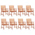 Outdoor Dining Chairs 8 pcs with Cushions Solid Acacia Wood