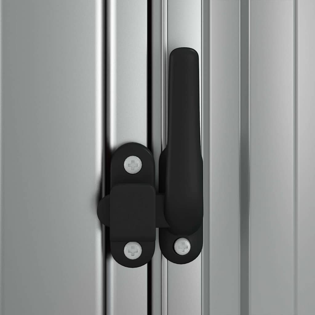 Garden Shed Grey 118.5x97x209.5 cm Galvanised Steel