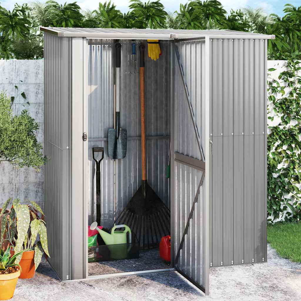 Garden Shed Grey 180.5x97x209.5 cm Galvanised Steel