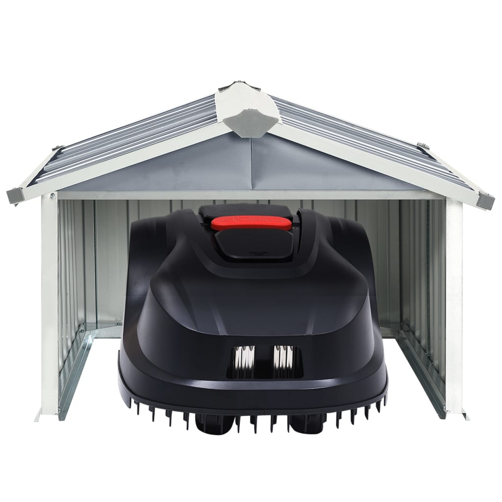 Garden Robot Lawnmower Shed 92x97x63 cm Galvanised Steel Grey