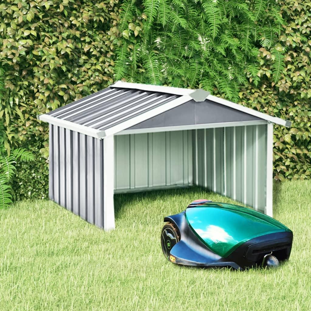 Garden Robot Lawnmower Shed 92x97x63 cm Galvanised Steel Grey