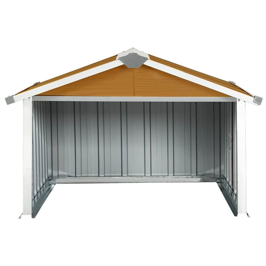 Garden Robot Lawnmower Shed 92x97x63 cm Galvanised Steel Brown