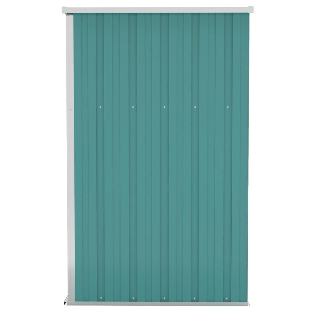 Wall-mounted Garden Shed Green 118x100x178 cm Galvanised Steel