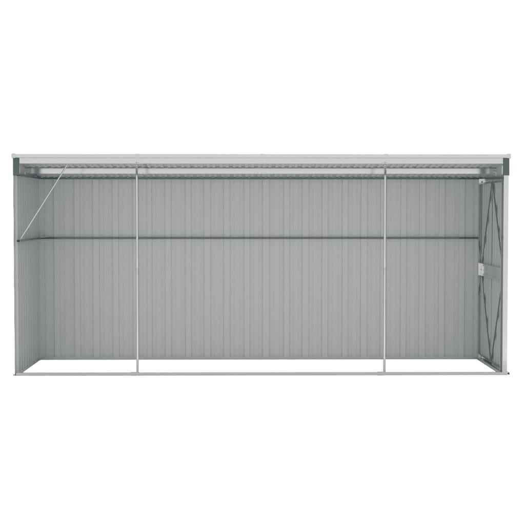 Wall-mounted Garden Shed Green 118x382x178 cm Galvanised Steel