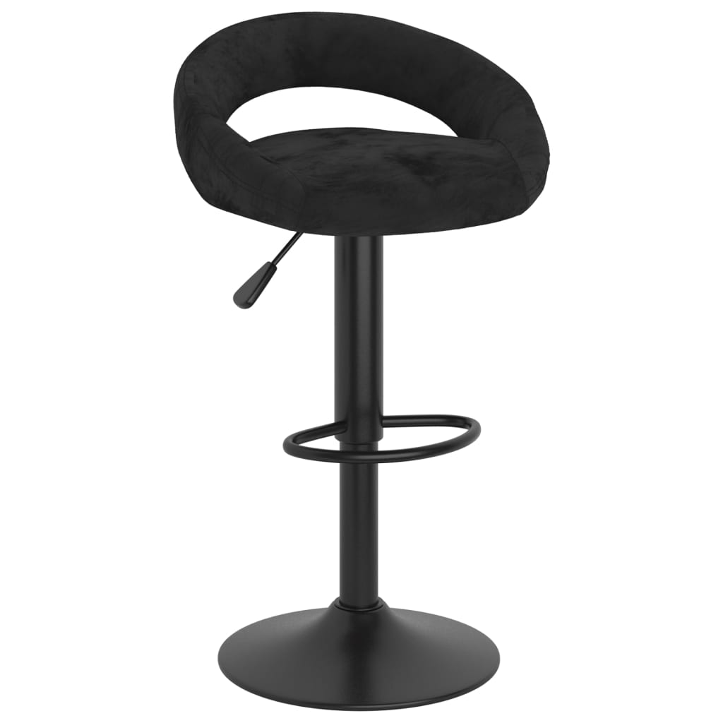 Bar Stools 2 pcs Black Velvet