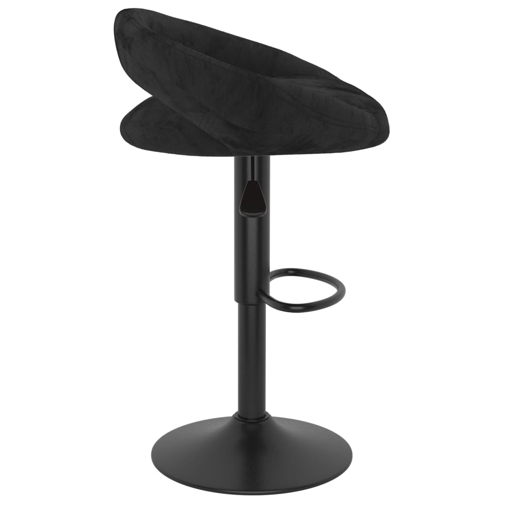 Bar Stools 2 pcs Black Velvet
