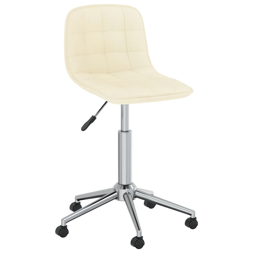 Swivel Dining Chair Cream Fabric