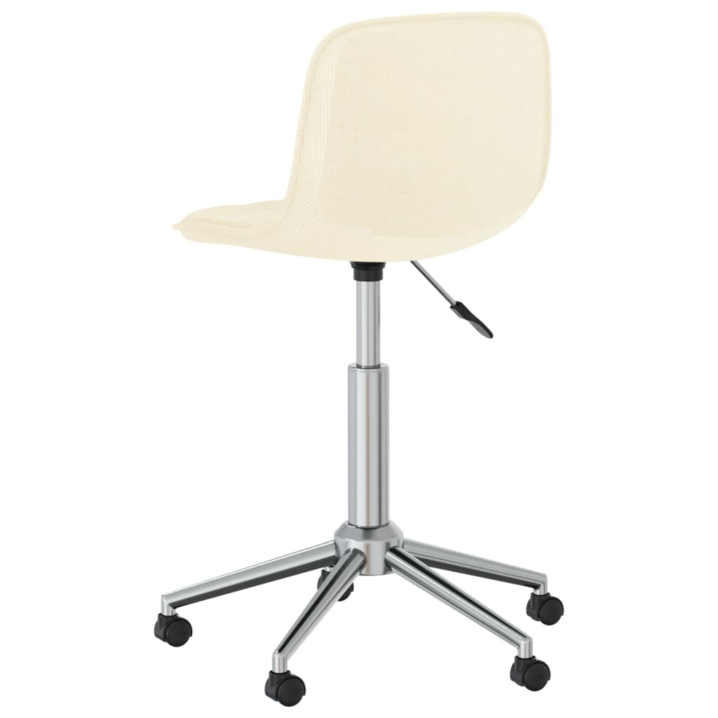 Swivel Dining Chair Cream Fabric