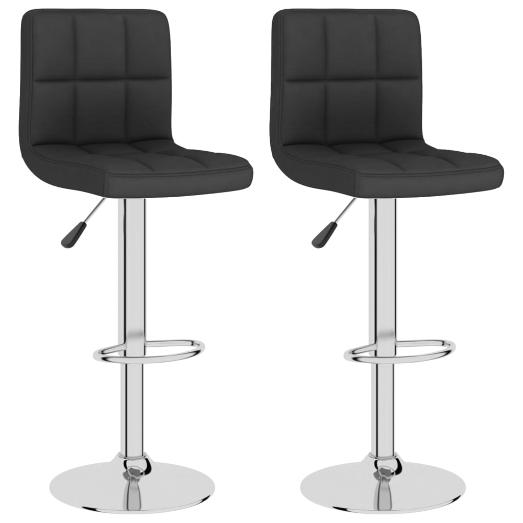 Bar Stools 2 pcs Black Fabric