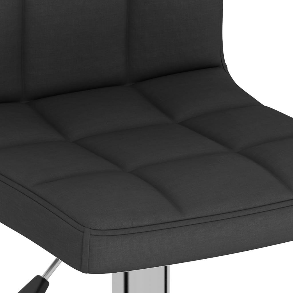 Bar Stools 2 pcs Black Fabric