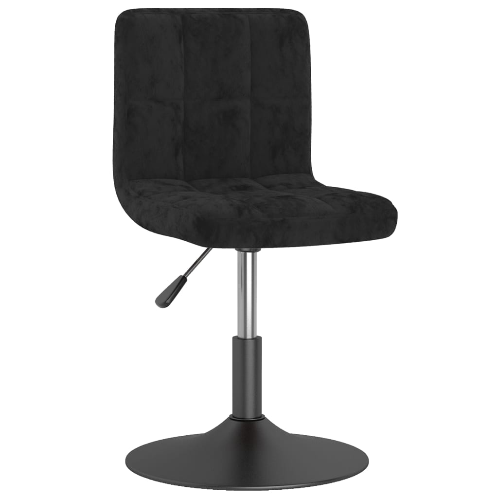 Swivel Dining Chairs 2 pcs Black Velvet