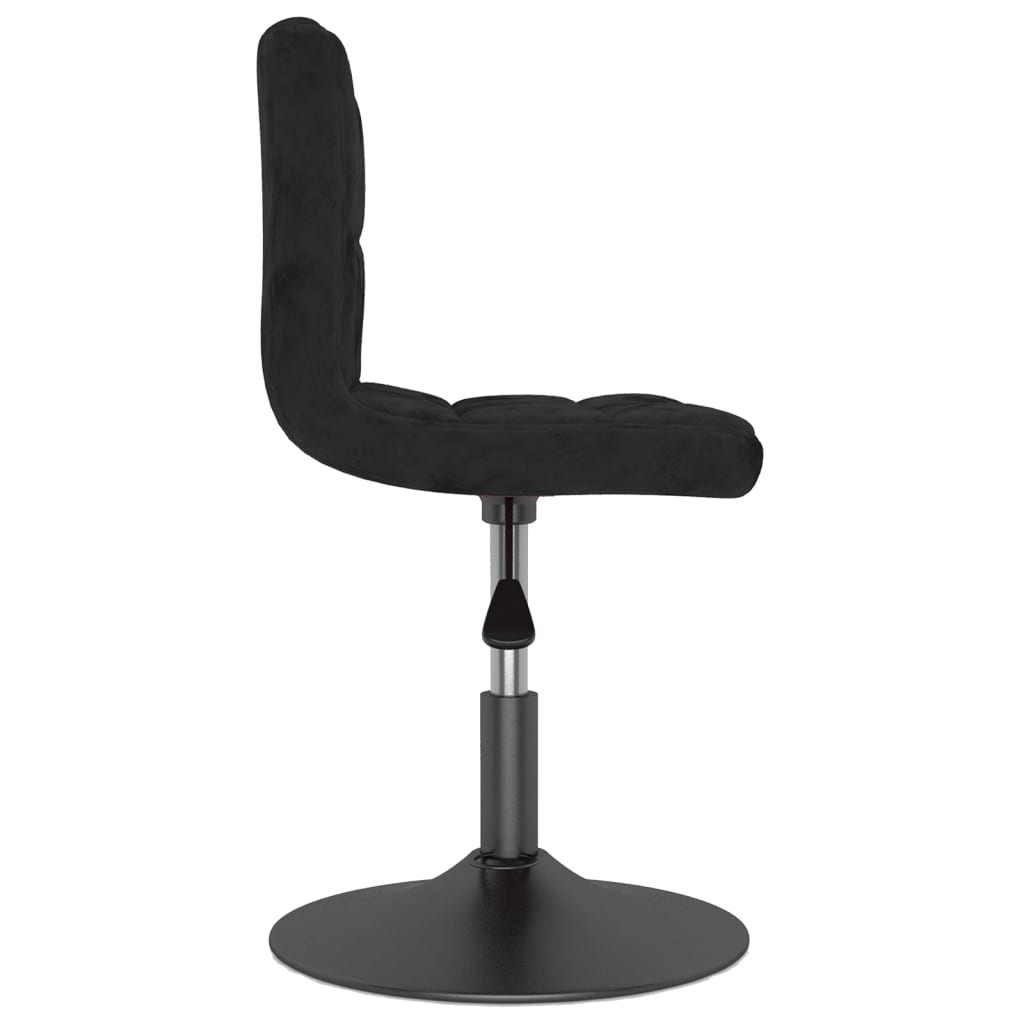 Swivel Dining Chairs 2 pcs Black Velvet