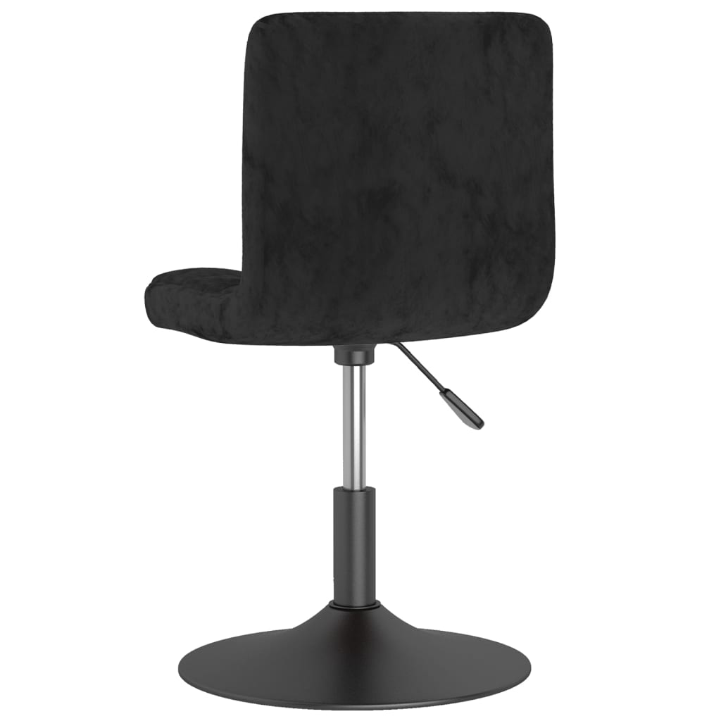 Swivel Dining Chairs 2 pcs Black Velvet