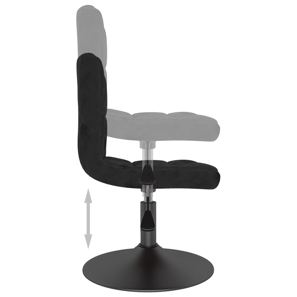 Swivel Dining Chairs 2 pcs Black Velvet