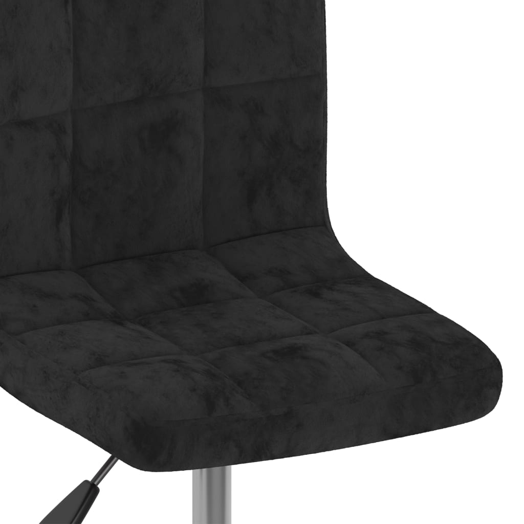 Swivel Dining Chairs 2 pcs Black Velvet