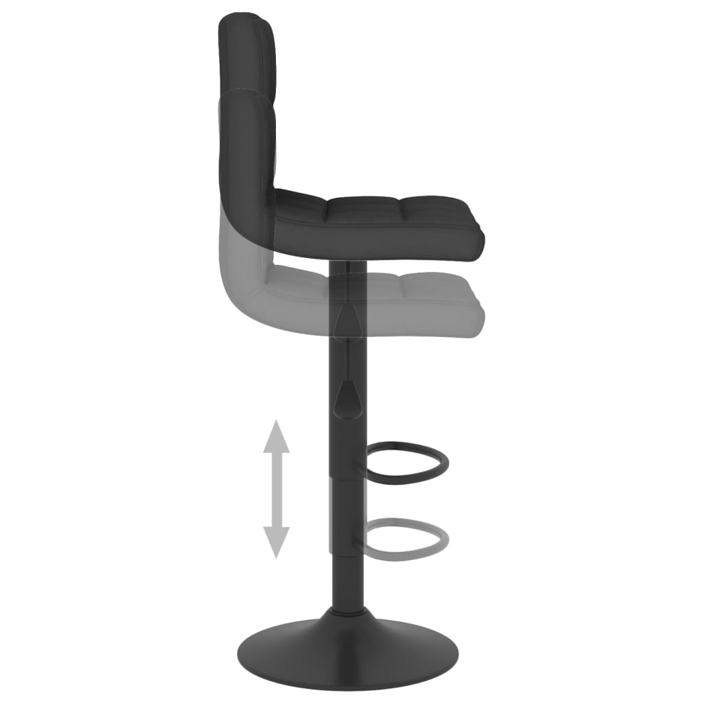 Bar Stools 2 pcs Black Fabric