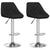 Bar Stools 2 pcs Black Faux Leather