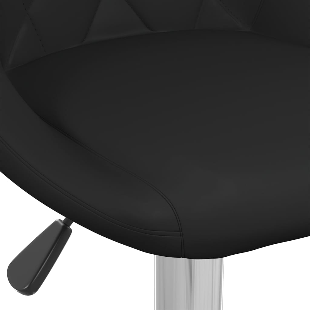 Bar Stools 2 pcs Black Faux Leather