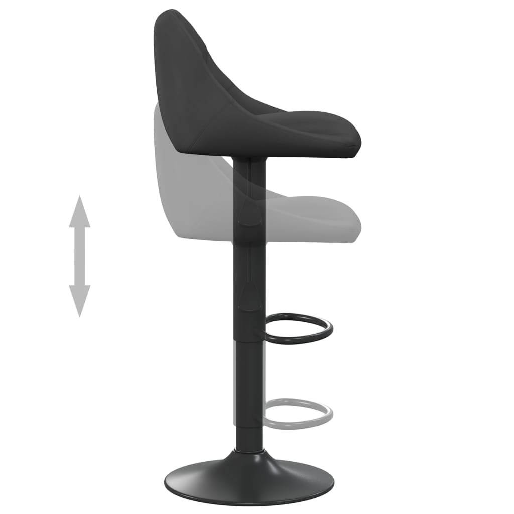 Bar Stools 2 pcs Black Velvet