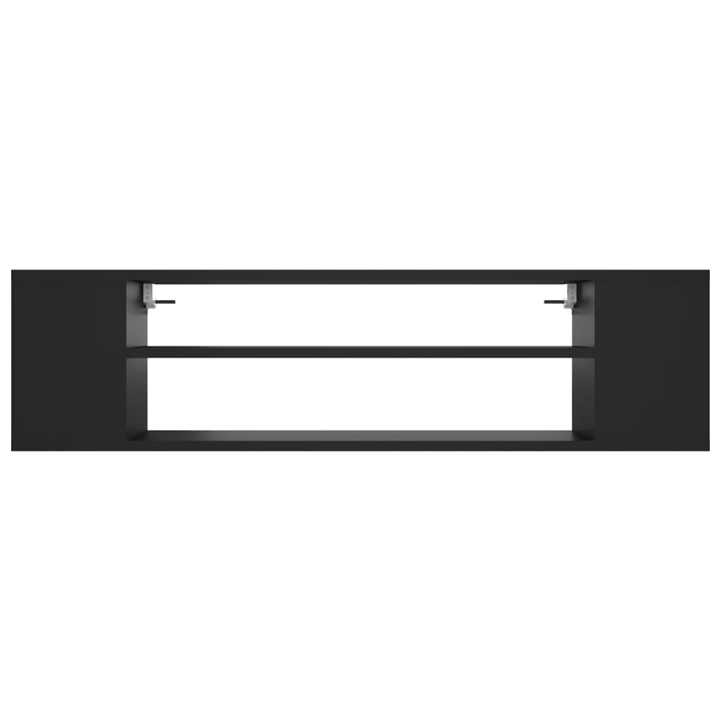 Hanging TV Cabinet Black 100x30x26.5 cm Engineered Wood