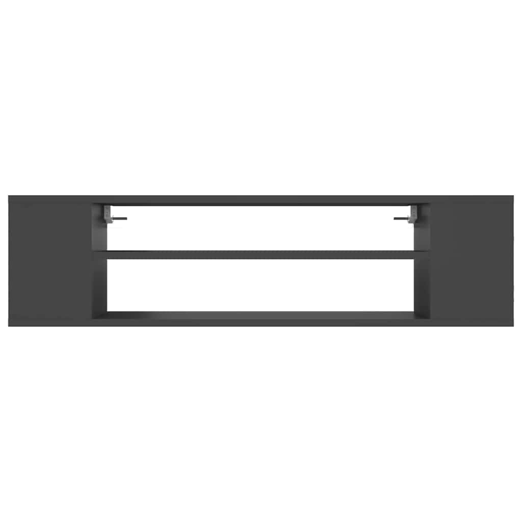 Hanging TV Cabinet Grey 100x30x26.5 cm Engineered Wood