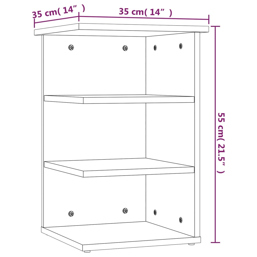 Side Cabinet Grey 35x35x55 cm Engineered Wood