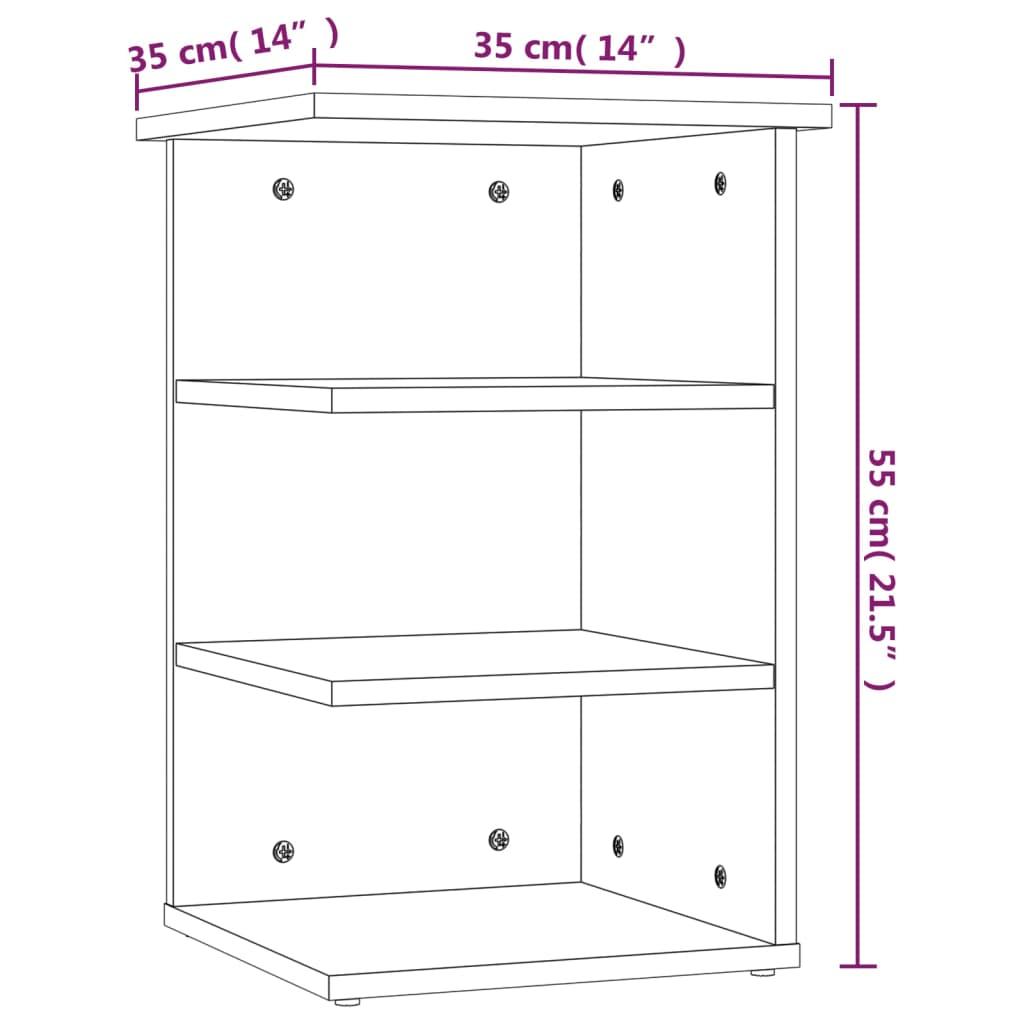 Side Cabinet High Gloss Black 35x35x55 cm Engineered Wood