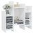 Side Cabinet White 60x26x60 cm Engineered Wood