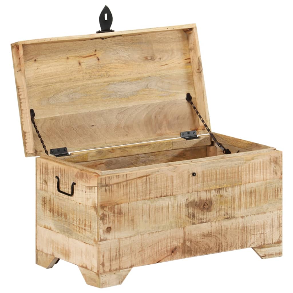 Storage Chest Solid Rough Mango Wood