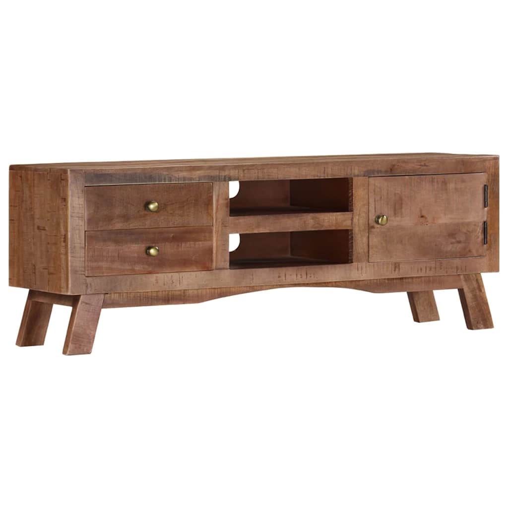 TV Cabinet 110x30x40 cm Rough Mango Wood