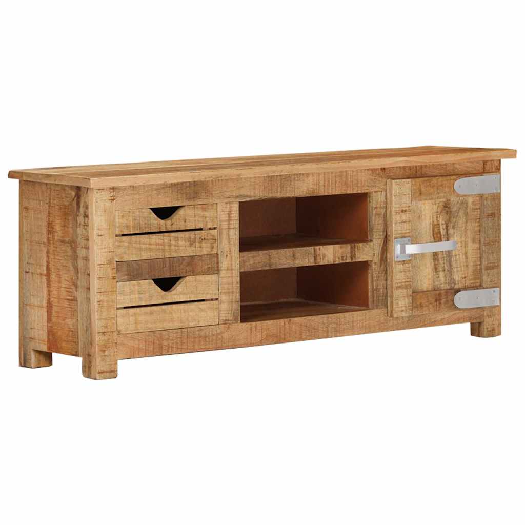 TV Cabinet 110x30x40 cm Rough Mango Wood