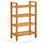 Shoe Rack with 4 Shelves 50x27x80 cm Solid Oak Wood